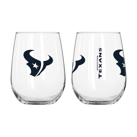 Logo Brands Houston Texans 16oz Gameday Curved Beverage Glass 613-G16CB-1